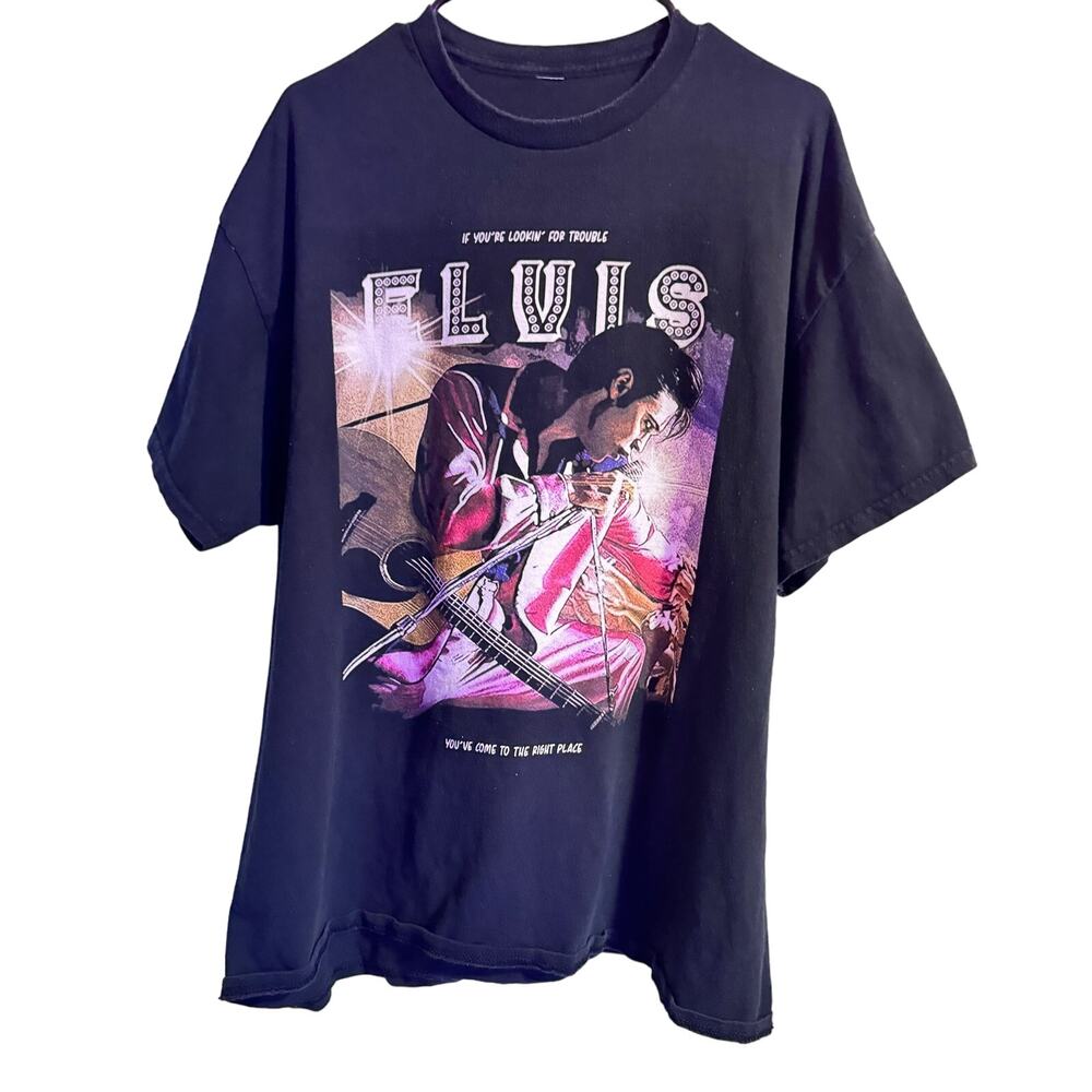ELVIS T-SHIRT BLACK SIZE MEN’s XL